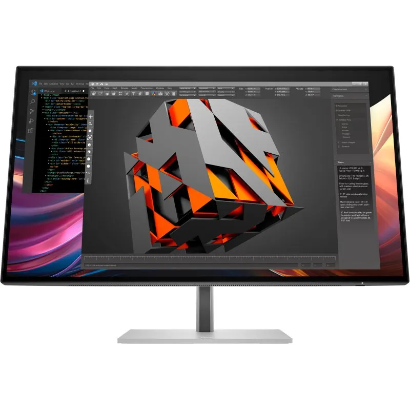 Monitor HP Série 7 Pro 727pq 27" QHD 2560x1440 120Hz IPS Preto FreeSync Premium DisplayHDR 400