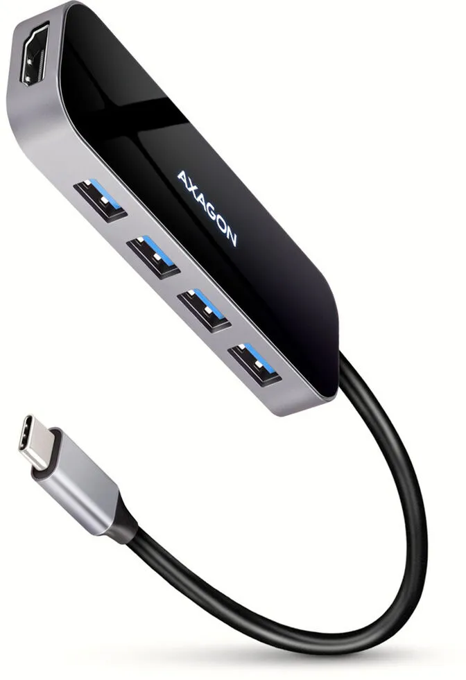 HUB USB-C AXAGON HMC-6H4A 4x USB-A + HDMI, USB-C 3.2 Gen 1 hub, PD 100W