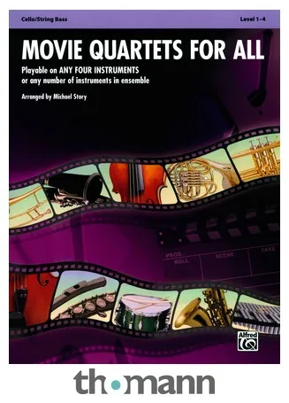 Alfred Music Publishing Movie Quartets for All Cello