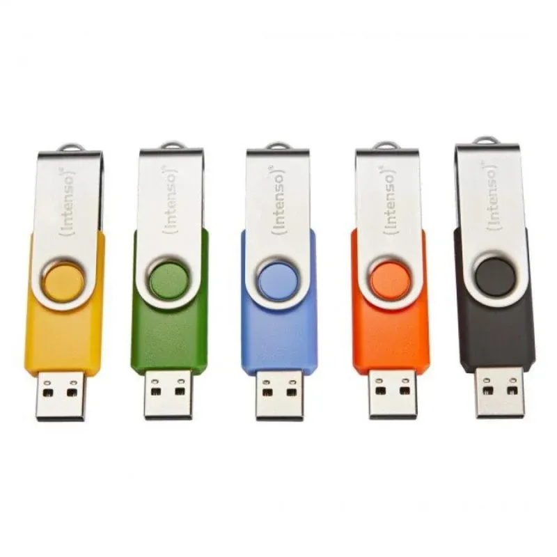 Pen USB Intenso Basic Line 8GB USB tipo A 2.0 Velocidade 28MB/s Giratório Colorido