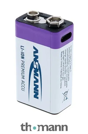Ansmann 9V Akku USB-C