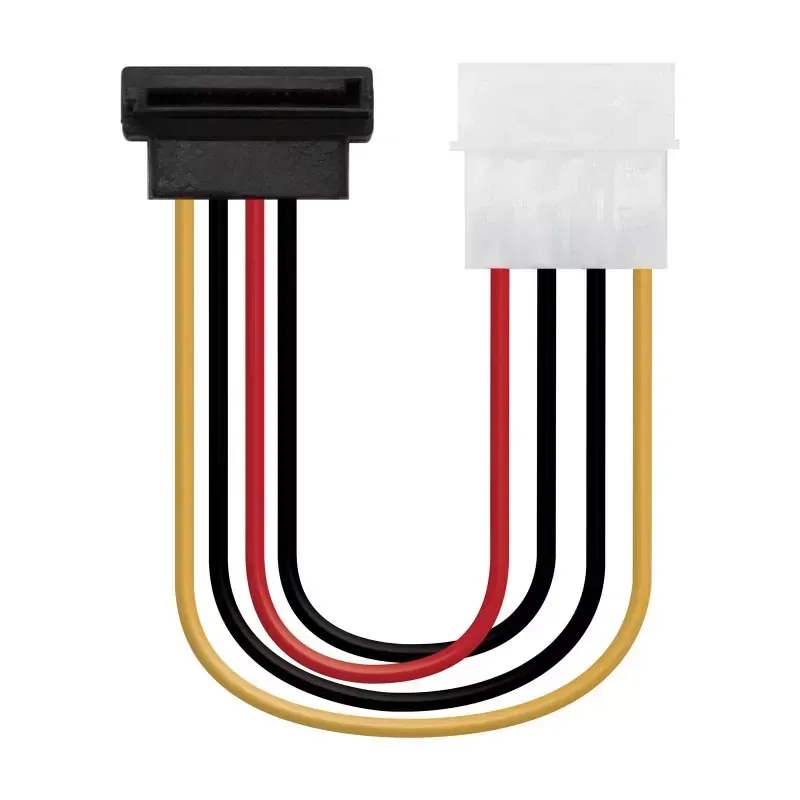 Cabo de Alimentação SATA Angular Nanocable - 5.25" (Molex 4 Pinos) Macho - SATA Femea 16CM OEM