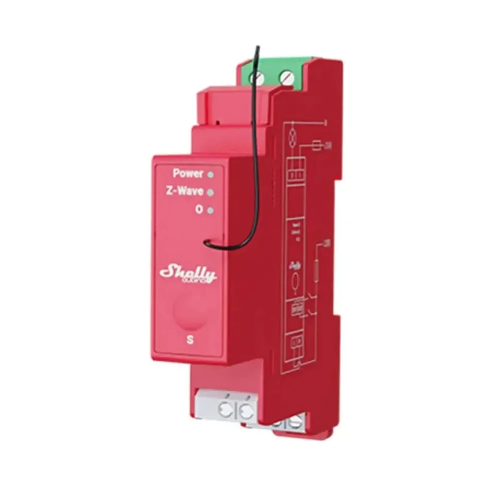 Módulo Controlador Shelly Qubino Wave Pro 1PM Calha DIN Relé Z-Wave