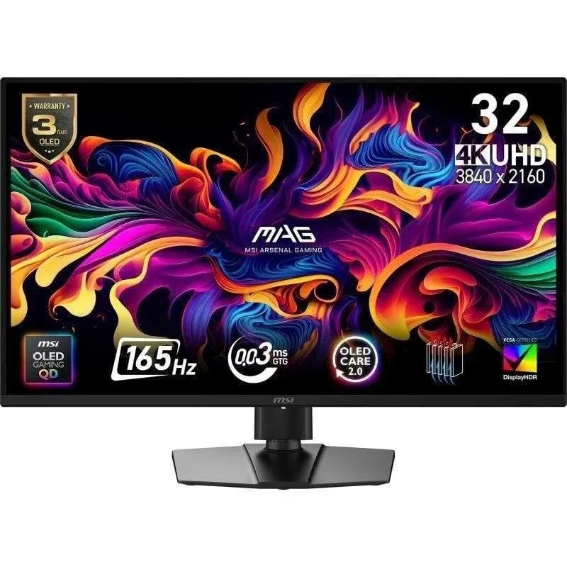 Monitor MSI MAG 322UP QD-OLED E16 31,5'' UltraHD 4K 165Hz QD-OLED 0,03ms