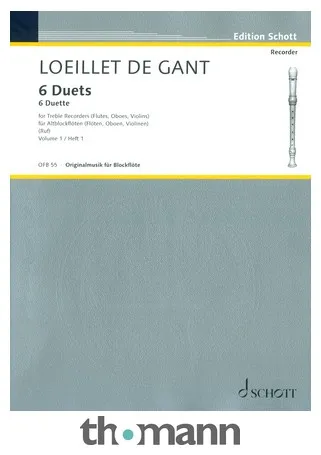 Schott Loeillet de Gant 6 Duette