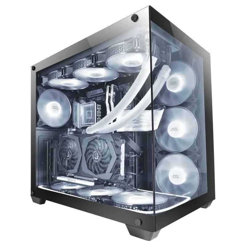 Caixa E-ATX MCV4 XXL Vidro Temperado Mars Gaming Preto