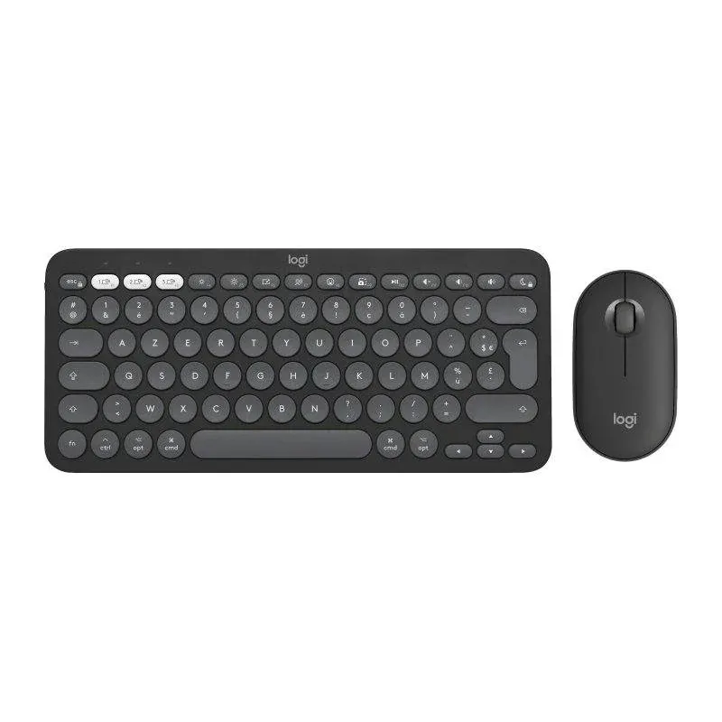Teclado Logitech Pebble 2 Combo Mac AZERTY Português Francês Grafite