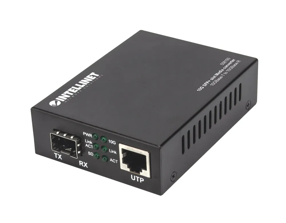 Intellinet 10GBase-T to 10GBase-R Media Converter, 1 x 10 GB 508193