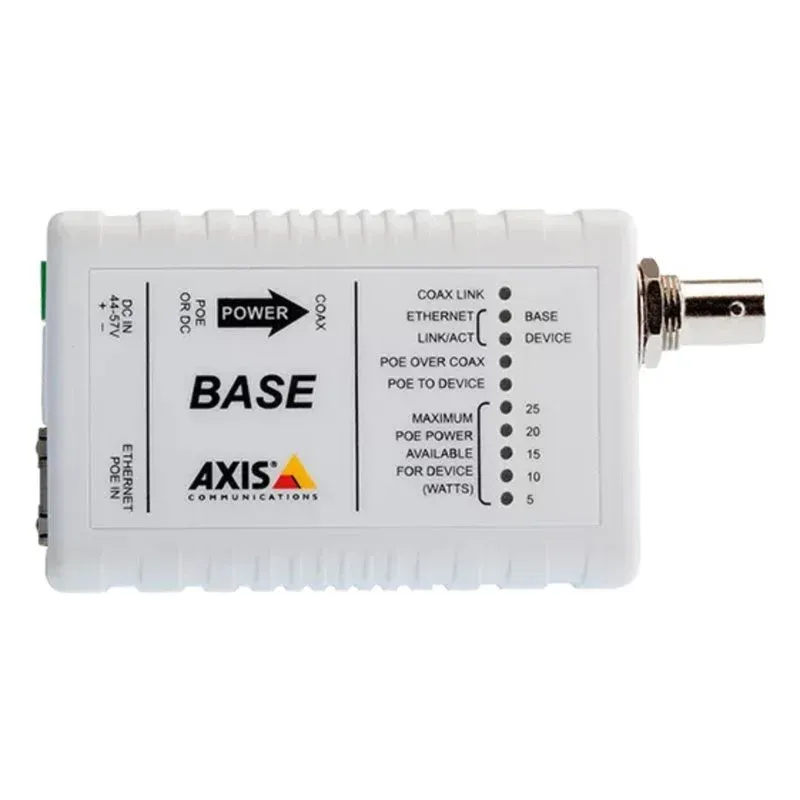 Fonte Alimentação Axis T8641 Fonte de Alimentação PoE+ via Cabo Coaxial para AXIS T8640 Branca