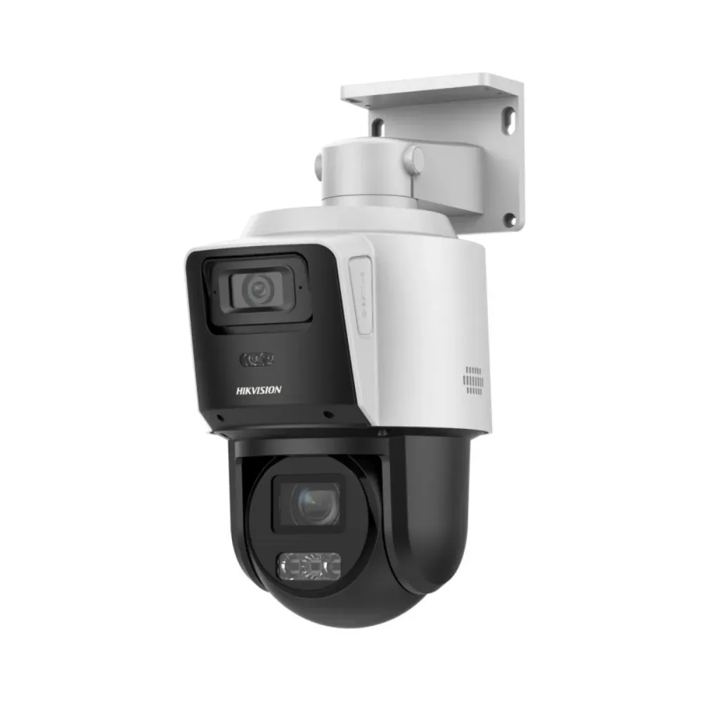 Câmara de Segurança IP Hikvision PT TandemVu Ptz PoE+ 4MP+4MP 2.8mm Exterior IP66 - DS-2SE3C404MWG-E/14(2.8mm)