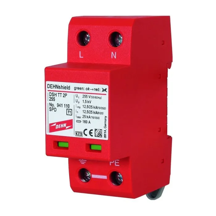DEHN DSH TT 2P 255 2 módulos Arrester combinado Tipo 1+2 255 V 941110