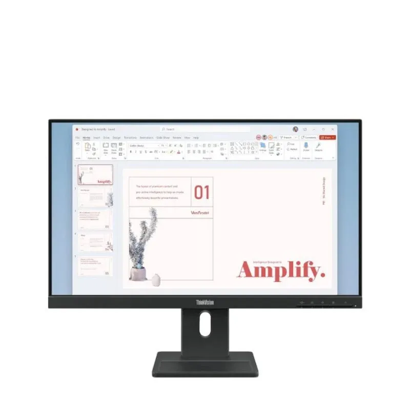 Lenovo ThinkVision E24-40 Monitor 23.8" FullHD 100Hz IPS 4ms com Altura Ajustável e Altifalantes