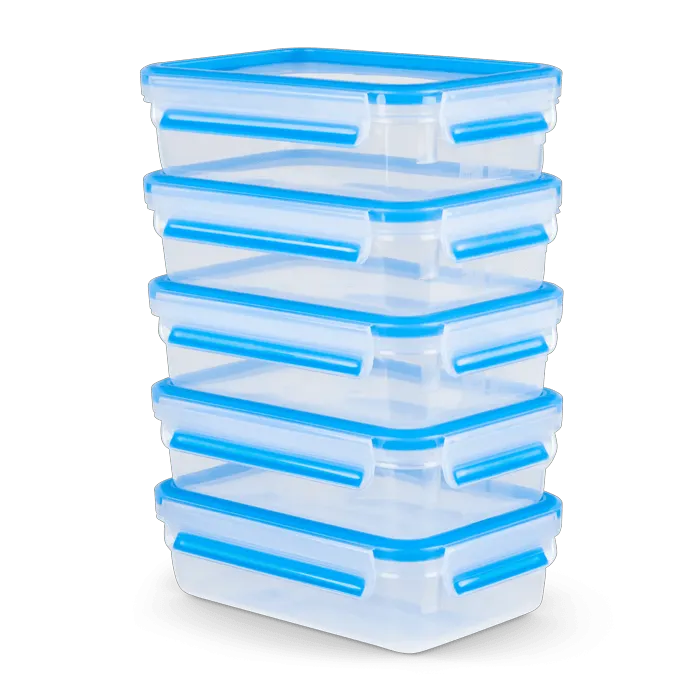 Moulinex Conjunto de 5 Caixas Masterseal Plástico Rectangular 0,8L
