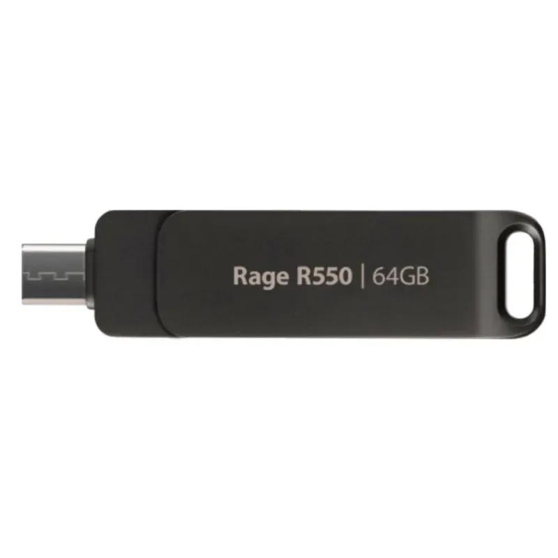 Pen Drive Patriot Rage R550 64 GB USB-A e USB-C 3.2 Gen 1 100 MB/s