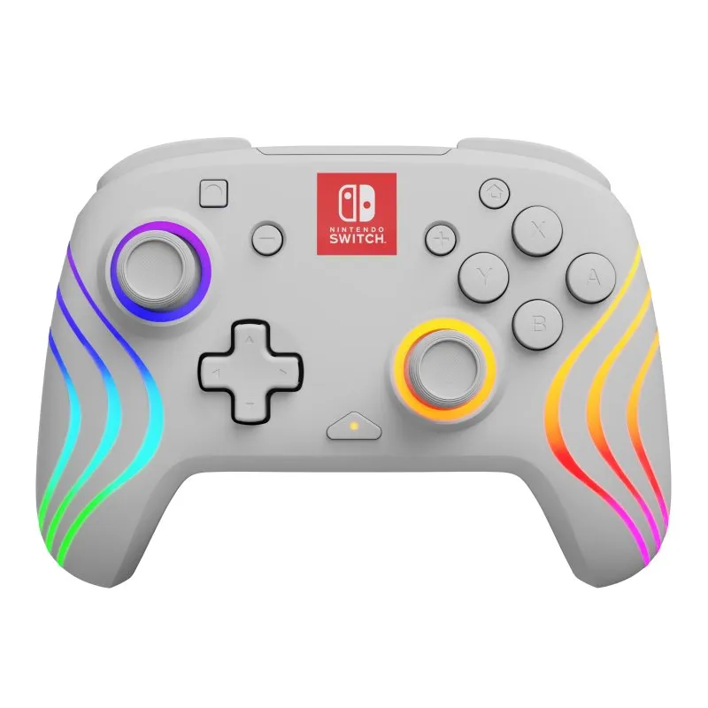 PDP Afterglow Wave Gamepad Sem Fios com Iluminação LED para Nintendo Switch Branco