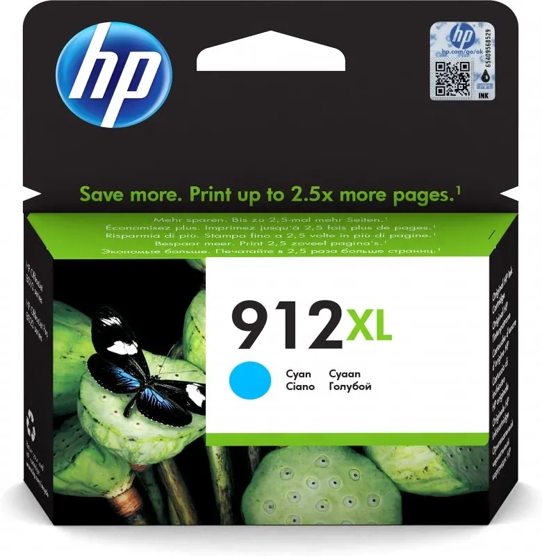 HP 912XL Cartucho de Tinta Original Ciano Alta Capacidade