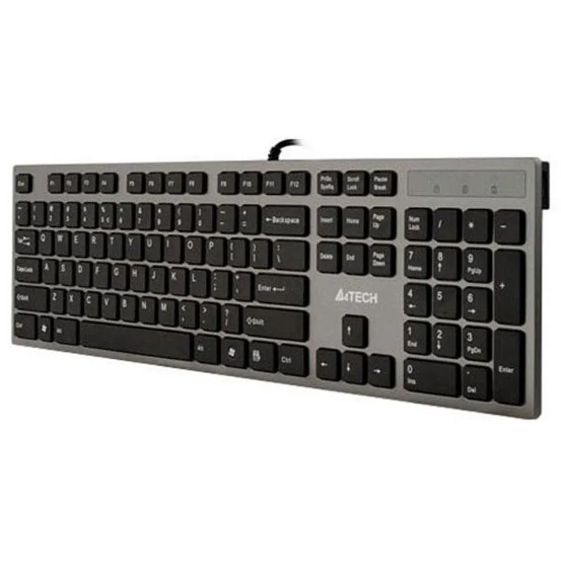 Teclado A4Tech KV-300H membrana QWERTY US completo com hub USB