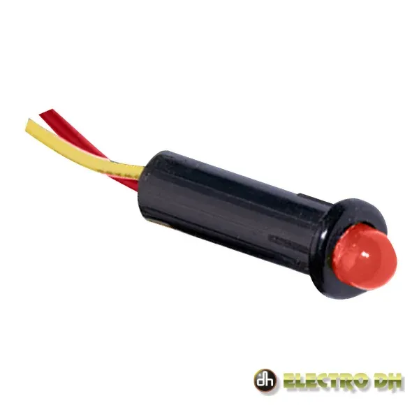 Led Piloto Vermelho 5mm 12v Edh