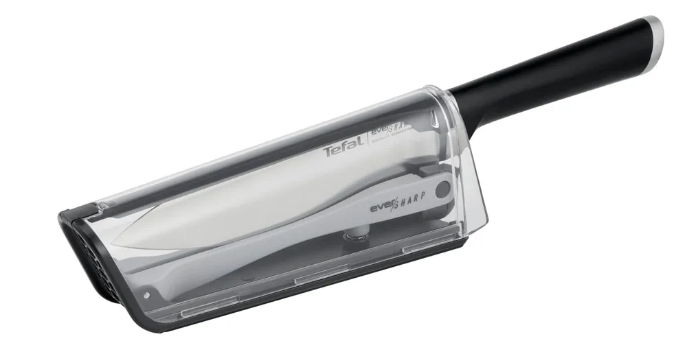 Faca 16.5cm + Afiador de Facas Ever Sharp K25690 (Inox) - TEFAL