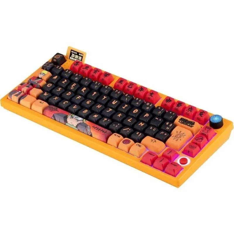 Teclado Konix Naruto Kx Pro 75% Azerty RGB Hot Swap Conexão Tripla