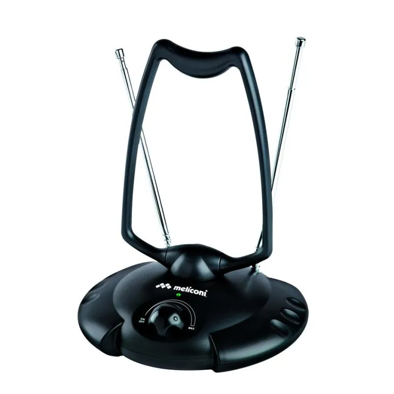 Antena de TV Meliconi AT 380 USB Interior Dual 174-694 MHz Preta