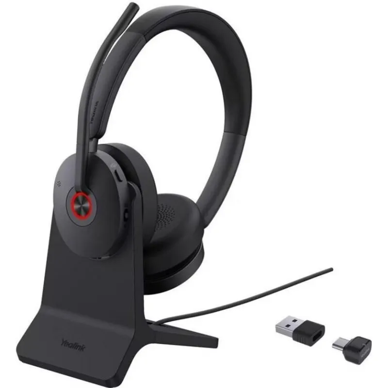 Auriculares Yealink BH74 inalámbricos Bluetooth e USB-C para escritório com Cancelamento de Ruído, microfone, preto
