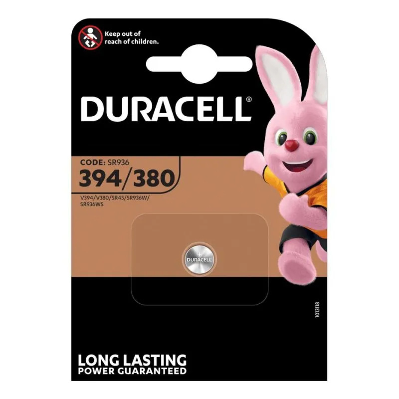 Pilha Botão Duracell D394 Óxido de Prata 1,5 V