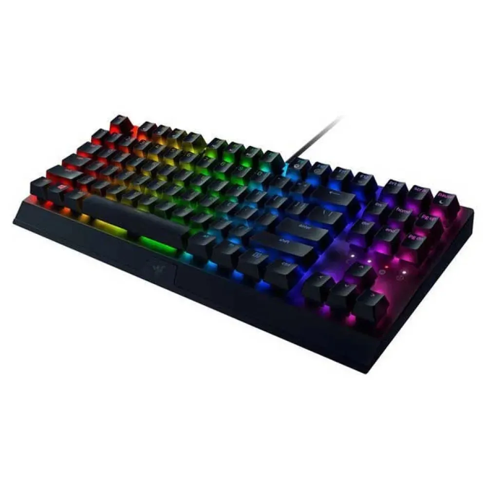 Teclado Razer Blackwidow V3 mecânico switches verdes RGB alemão QWERTZ