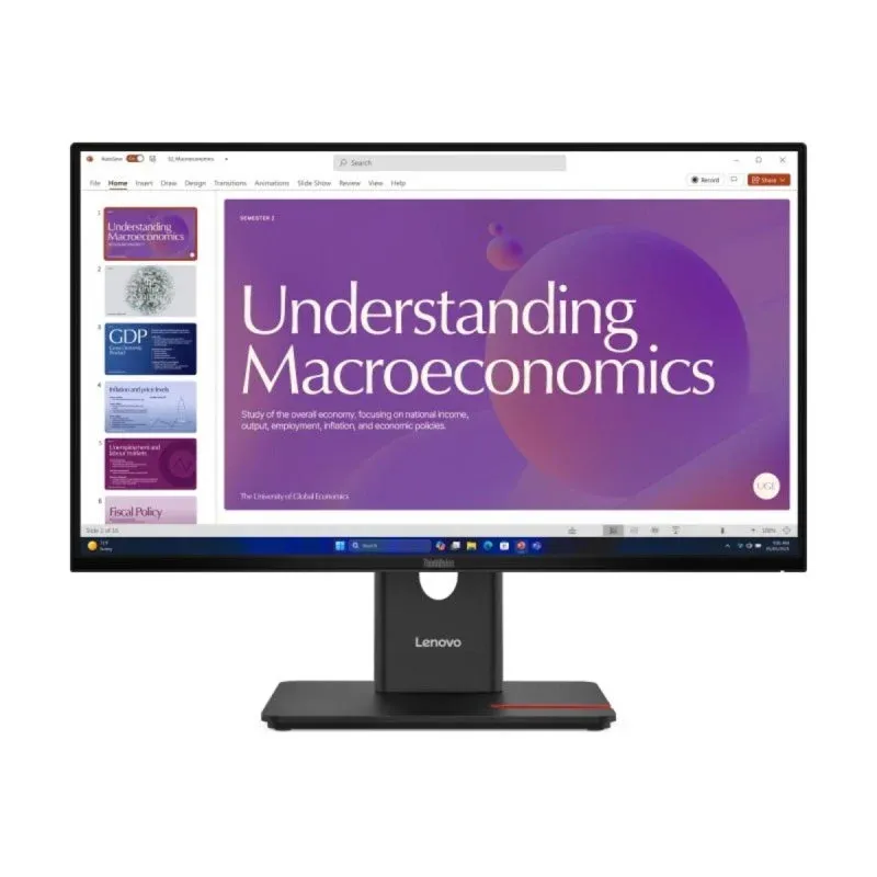 Lenovo ThinkVision T24D-40 Monitor 23.8" FullHD 120Hz IPS com Pivot, Altifalantes e USB-C 100W