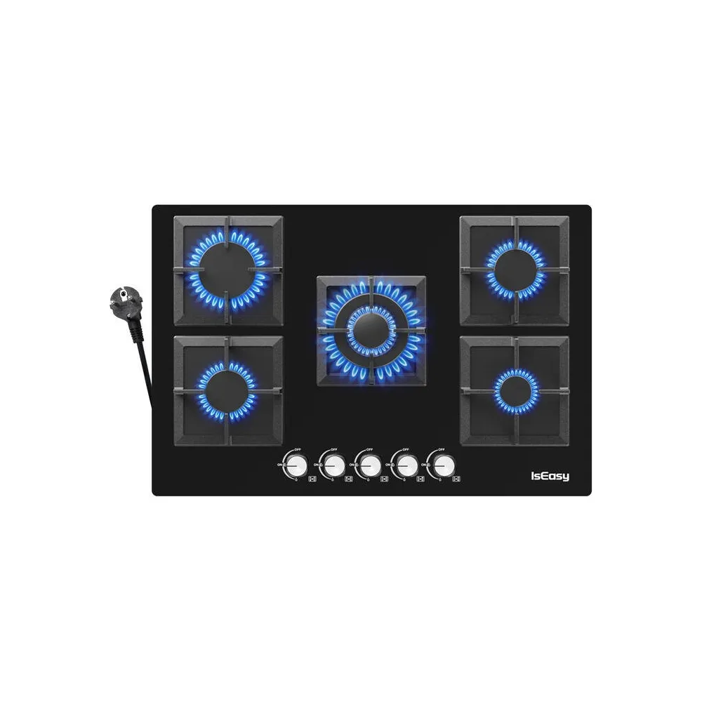 Placa a Gás MGBG-775S2 5 Zonas 10500W (Preto) - ISEASY
