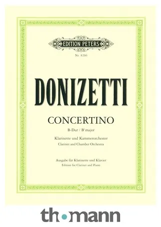 Edition Peters Donizetti Concertino Klarinett