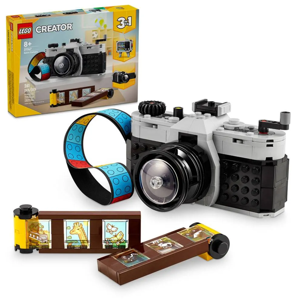 LEGO Creator 3-in-1: Câmara Retro | Idades 8+ | 261 Peças | Item 31147