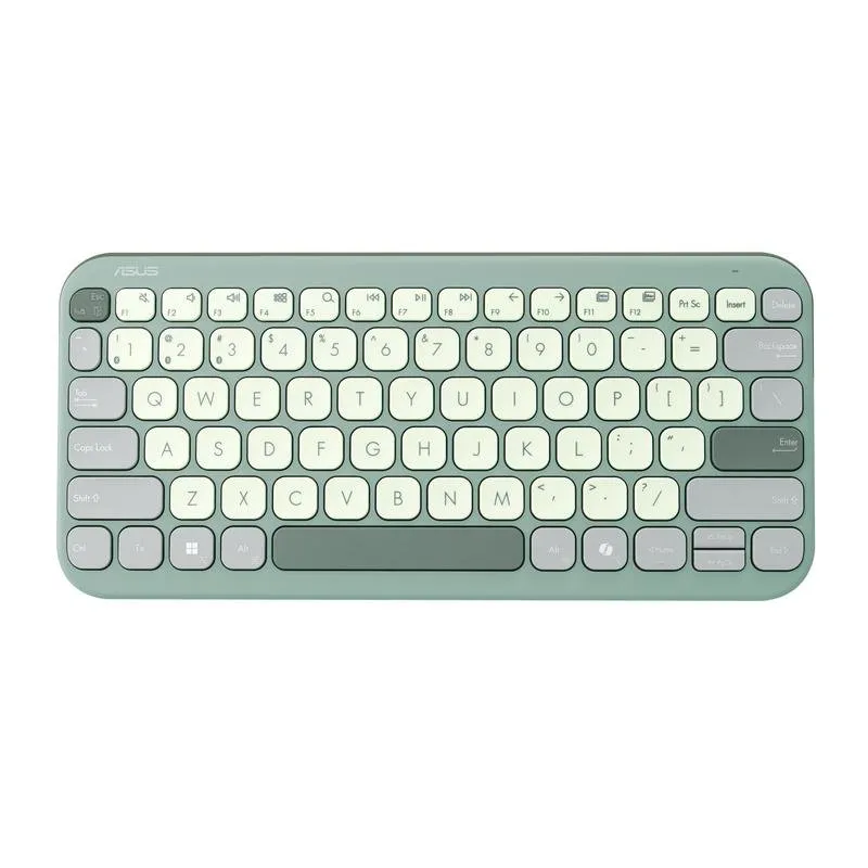 Teclado ASUS KW100 compacto sem fios Bluetooth QWERTZ verde perfil baixo