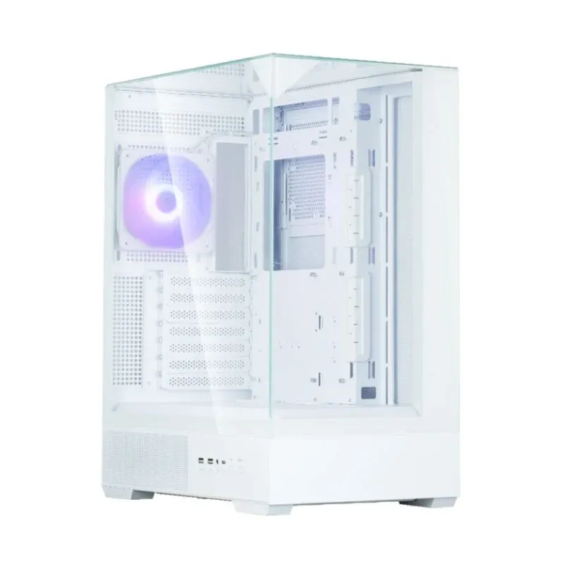 Caixa de Computador Zalman P40 Prism Caixa ATX com 3x Ventoinhas 120mm ARGB e USB 3.0 Branca