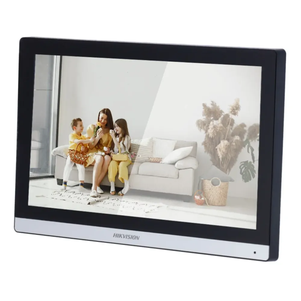 Monitor para Vídeo Porteiro Hikvision 4-Wire 7" Tátil TFT Preto - DS-KH6352-WTDE6(B)