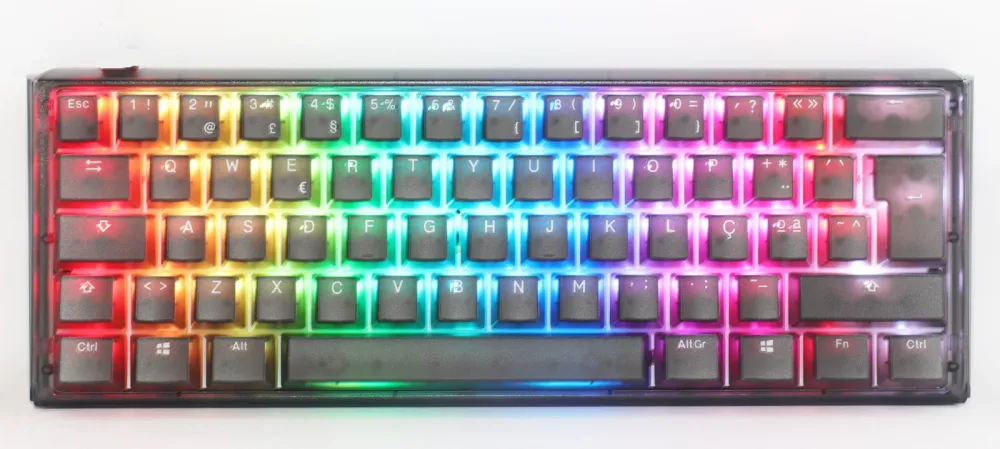 Teclado Mecânico Ducky ONE 3 Aura Black Mini 60% Hot-swappable MX-Brown RGB PBT PT