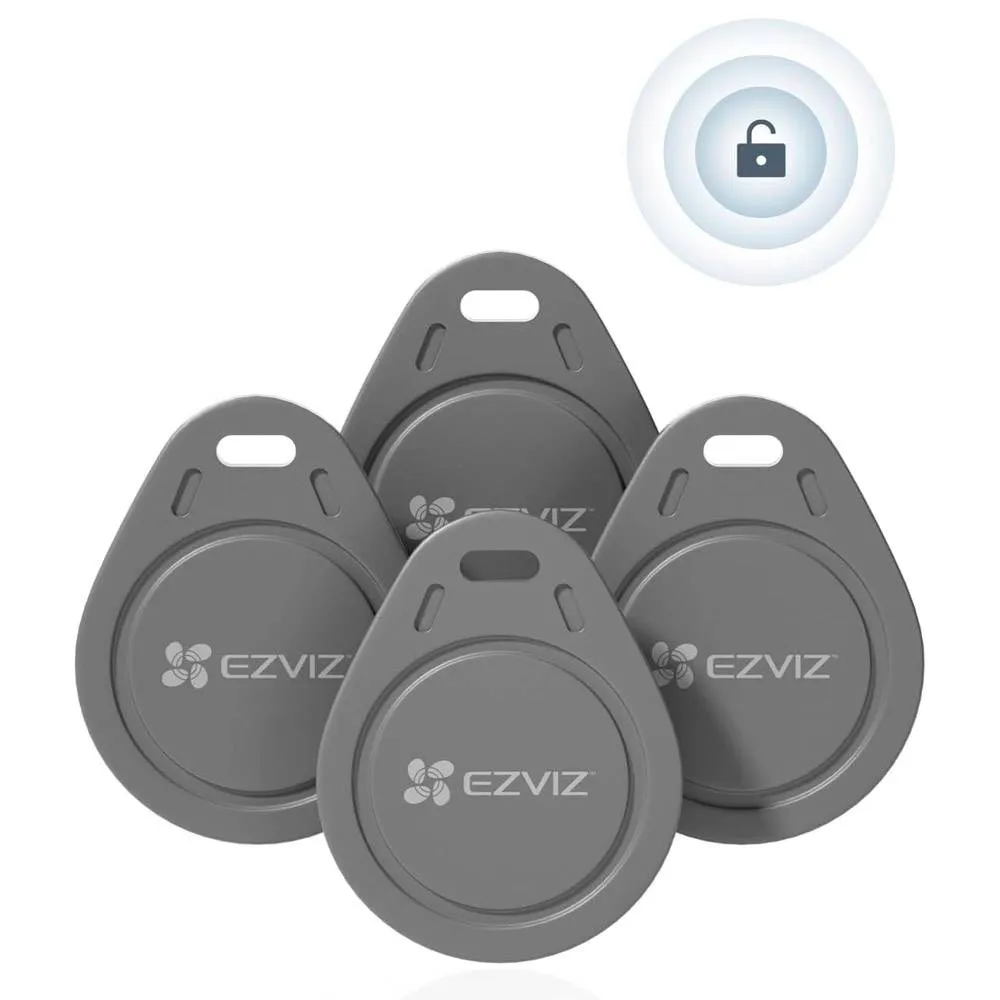Cartão de Proximidade EZVIZ p/ Smart Lock & Vídeo Doorphone - 4 Unidades