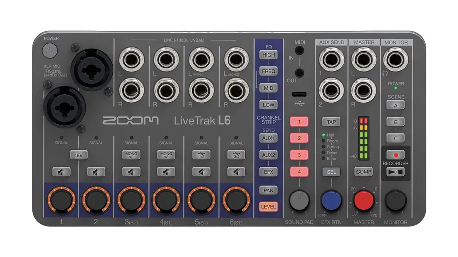 Mesa de Mistura Zoom LiveTrak L6
