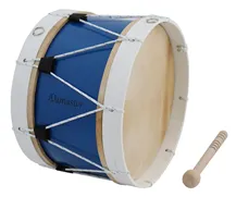 Bombo tradicional Adamastor Nº3 Azul/Aro Branco 35cm