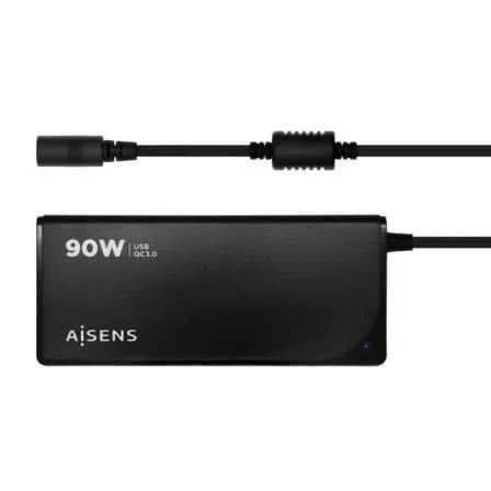 Alimentador Universal Automático p/ Portáteis 90W c/ 12 Conectores + USB-A QC.3.0 - AISENS