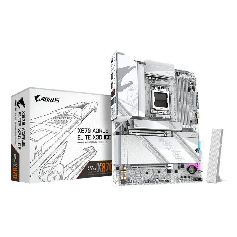Motherboard GIGABYTE X870 AORUS ELITE X3D ICE X870 AM5 DDR5 ATX WiFi 7 USB4 M.2 PCIe 5.0