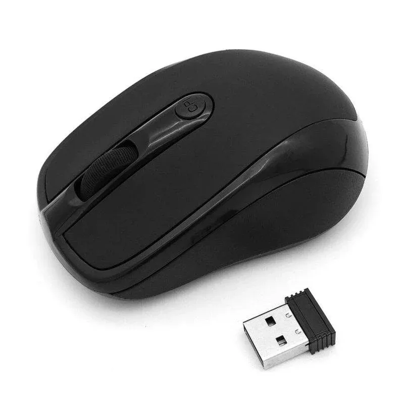 Rato Dam Electronics Sem Fios 1600 DPI 4 Botões Preto Termoplástico