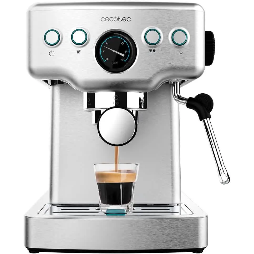 Máquina de Café Power Espresso 20 Barista Mini 1.8L 1465W (Inox) - CECOTEC