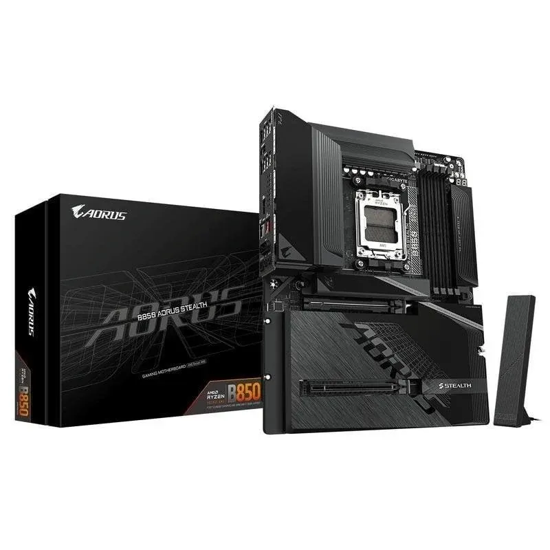 Motherboard Gigabyte B850 AORUS STEALTH B850 AM5 DDR5 ATX WiFi 7 PCIe 5.0 RGB