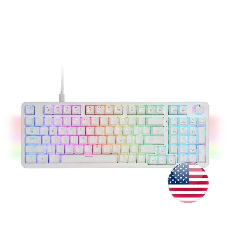 Mars Gaming MKPRO Teclado Mecânico RGB Chroma Antighosting Switch Silent Branco (EUA)
