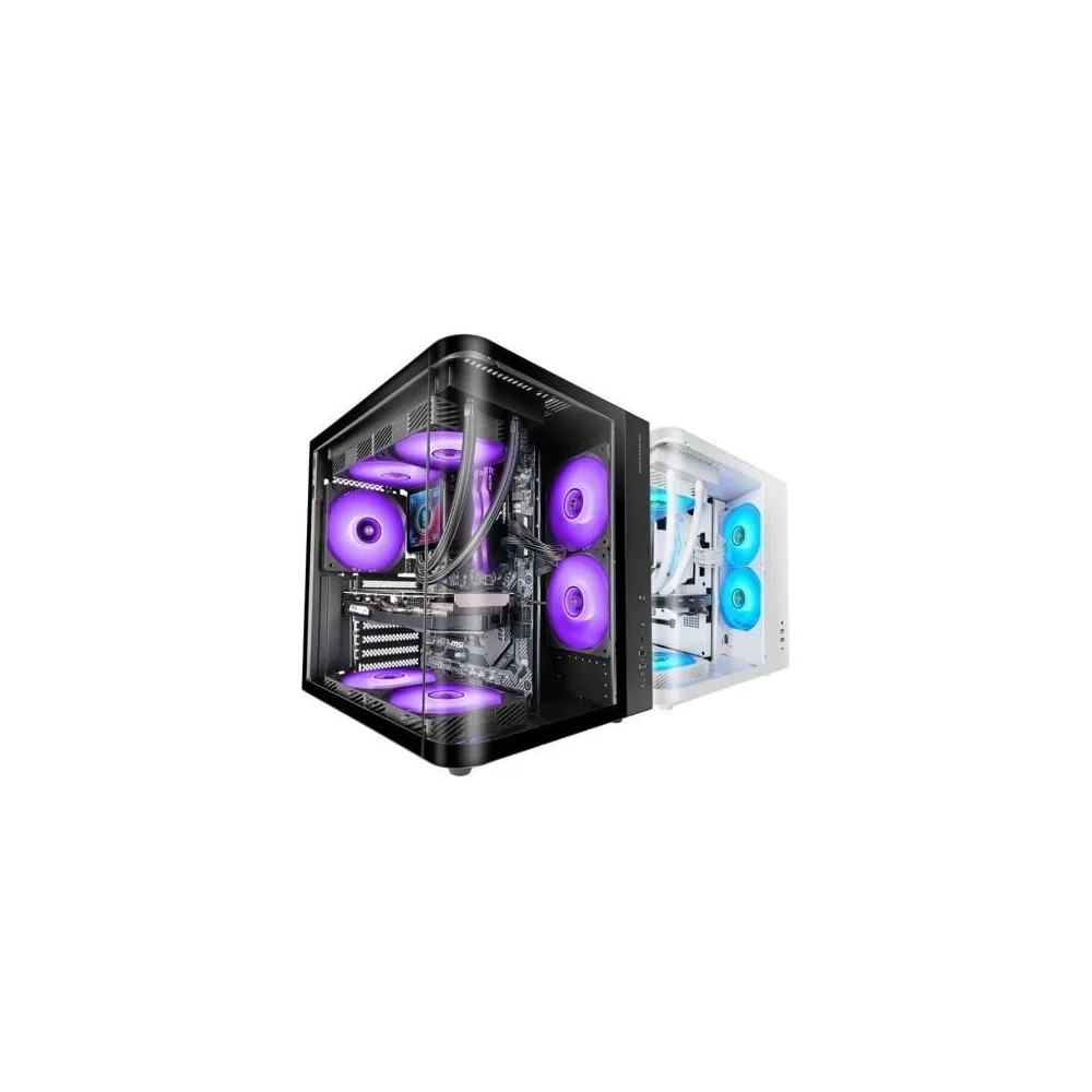 Caixa ATX MC-CURV Midi Tower (Preto) - MARS-GAMING