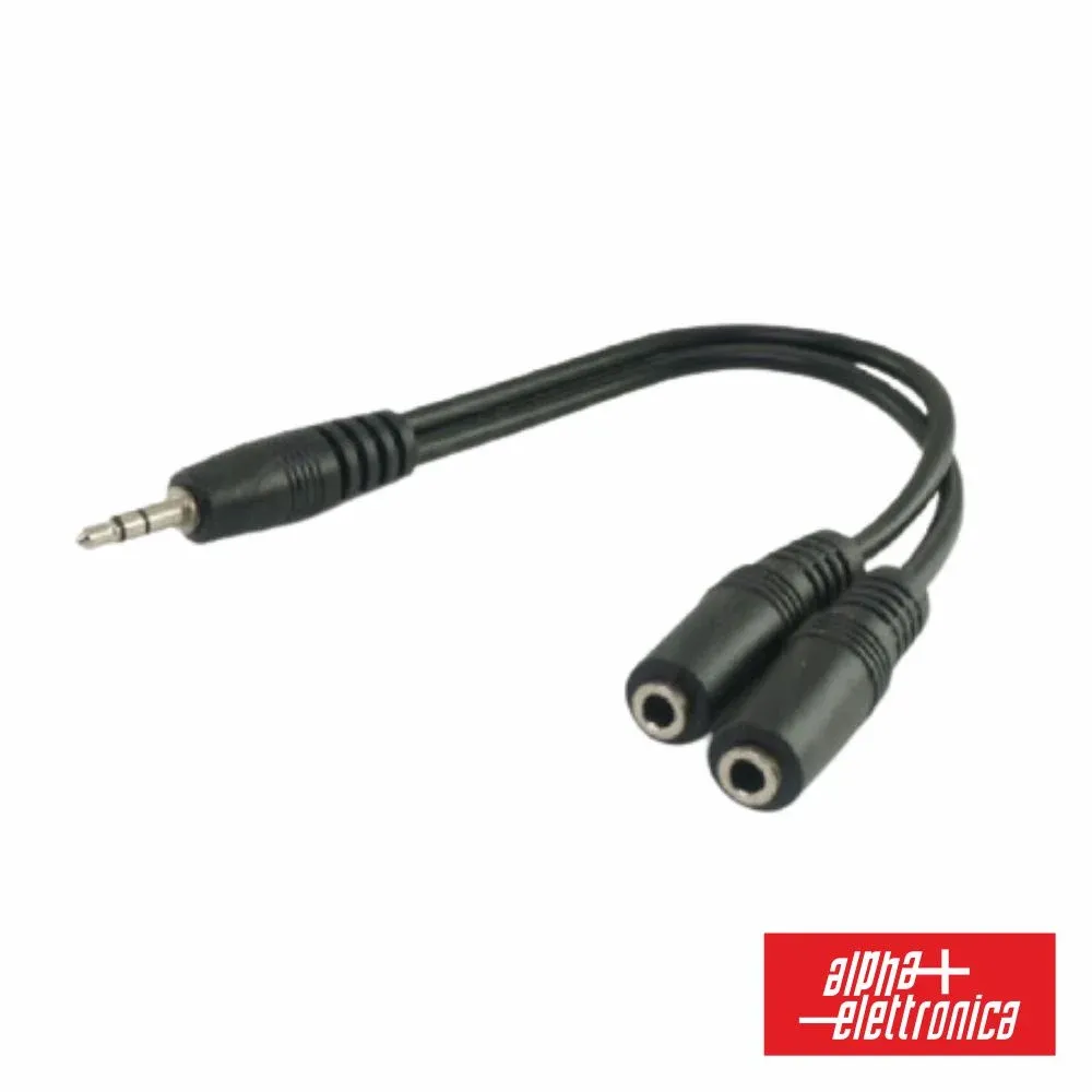 Cabo Jack 3.5mm Macho / 2 Jack 3.5mm Fêmea 0.2m St