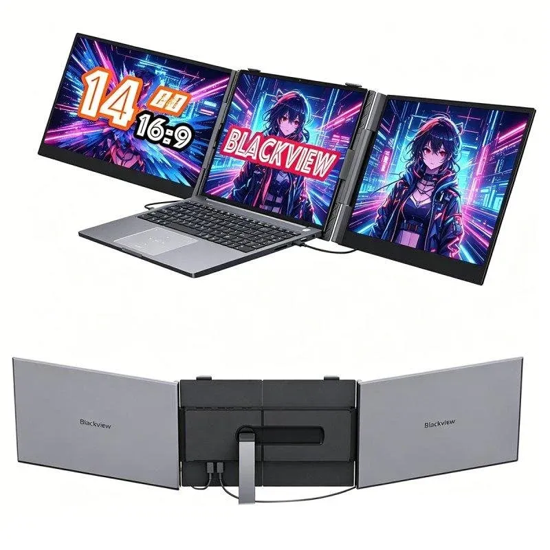 Monitor Blackview DCM6 14" FullHD 60Hz IPS Duplo USB-C Ultra-Leve