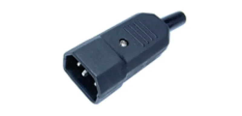 Conector de alimentação CA IEC 60320 C14 macho - S-330