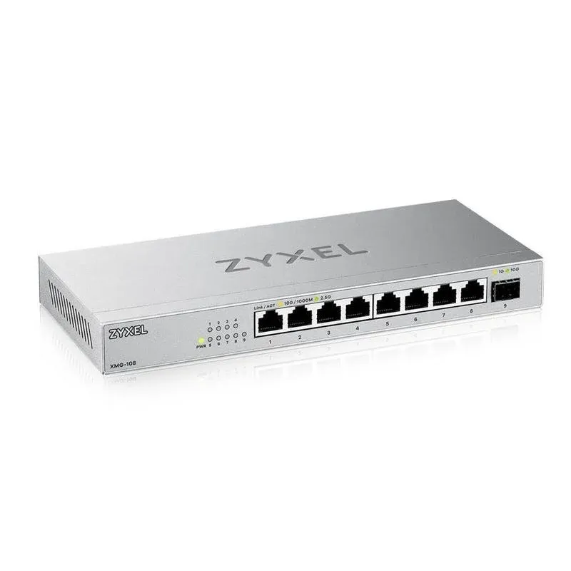 Comutador Zyxel XMG-108 8x 2.5G + SFP+ 10G Não Administrado